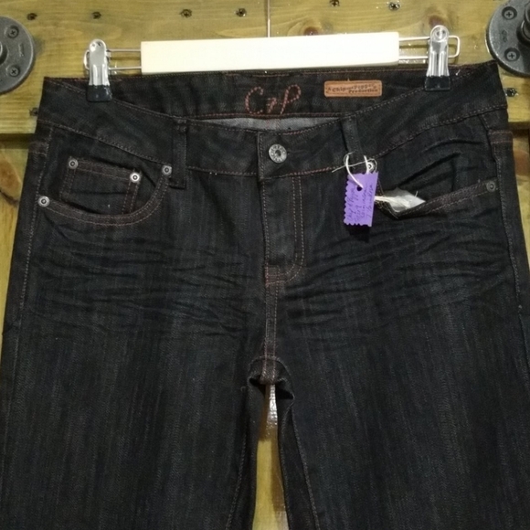 DENIM VINTAGE RETRO CHIP AND PEPPER LAGUNA BEACH FLARE WIDE JEANS SIZE 9 - Picture 3 of 8